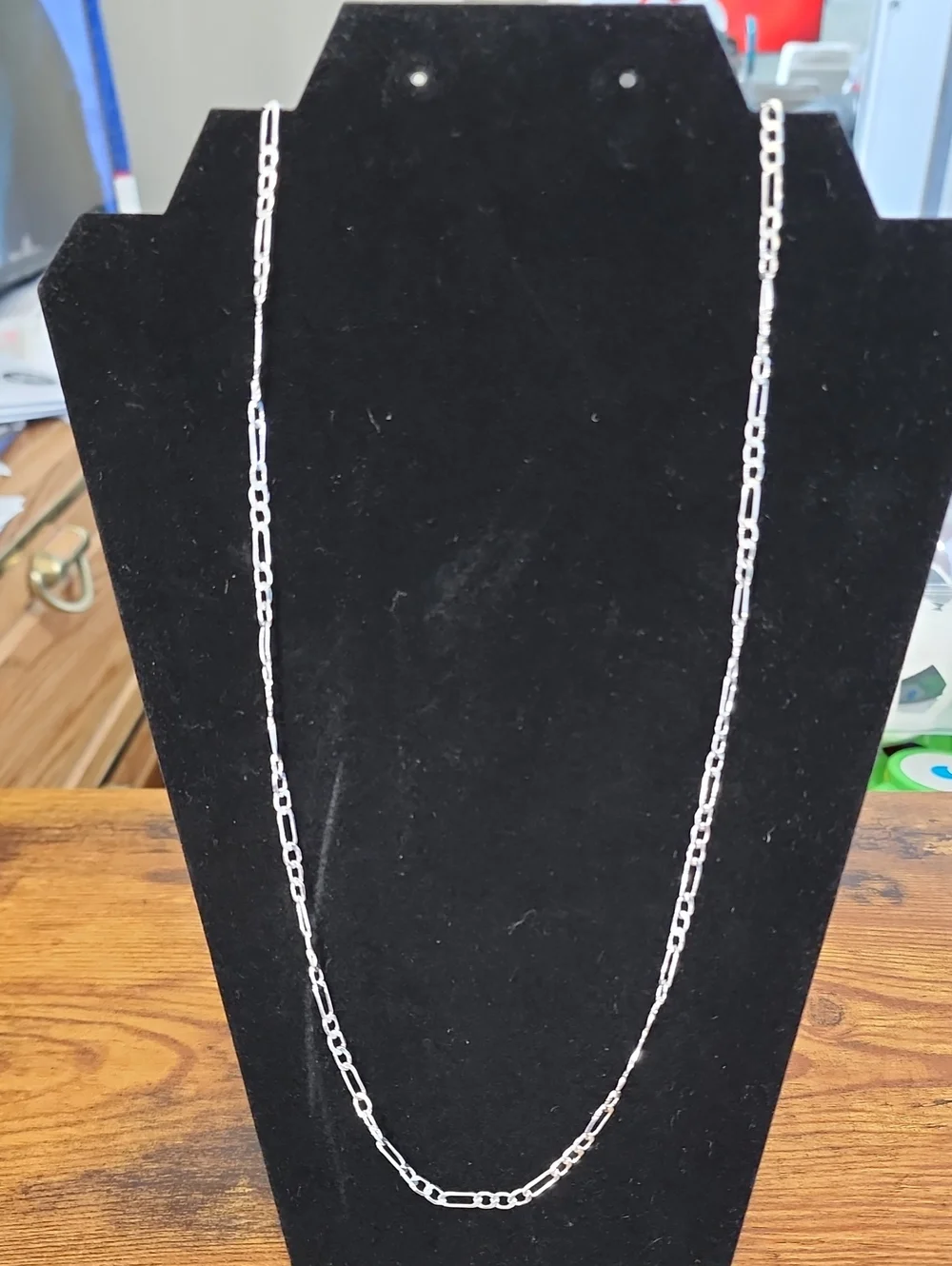 Fashionable, Elegant Men's 925 Sterling Silver Figaro Chain Necklace & Bracelet